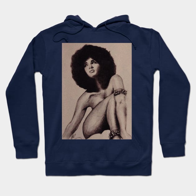 African Afro Rockin Woman Hoodie by gevorgK